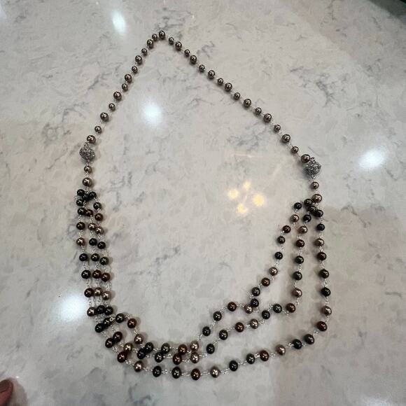 Pearl double strand/choker necklace (2 necklaces in one) - Picture 3 of 16